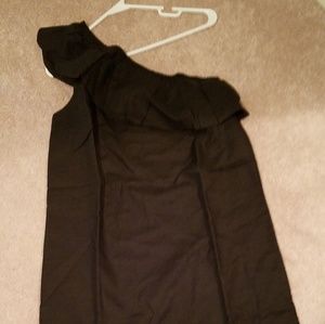 Black one shoulder dress J. CREW